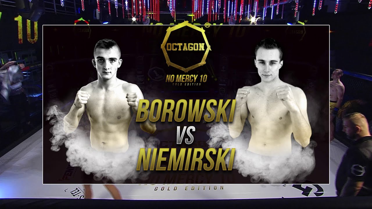 Michał Borowski poddaje Łukasza Niemirskiego w pierwszej rundzie na gali Octagon No Mercy 10