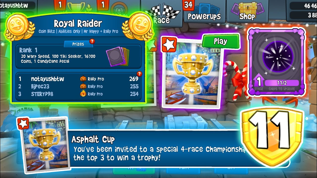 Royal 👑 Raider | Wraps ⏫ Upgrade | Asphalt Cup Championship🤩| Beach Buggy Racing 2 🏖 BB Racing 2