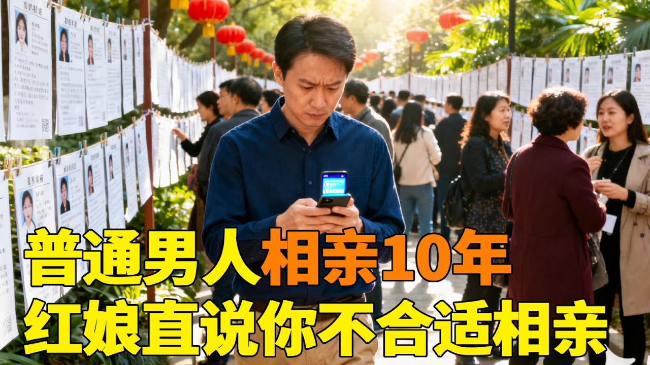 普通男人相亲 10 年还是单身，红娘一句话点醒：你早就成了相亲市场的韭菜，自己却浑然不知！