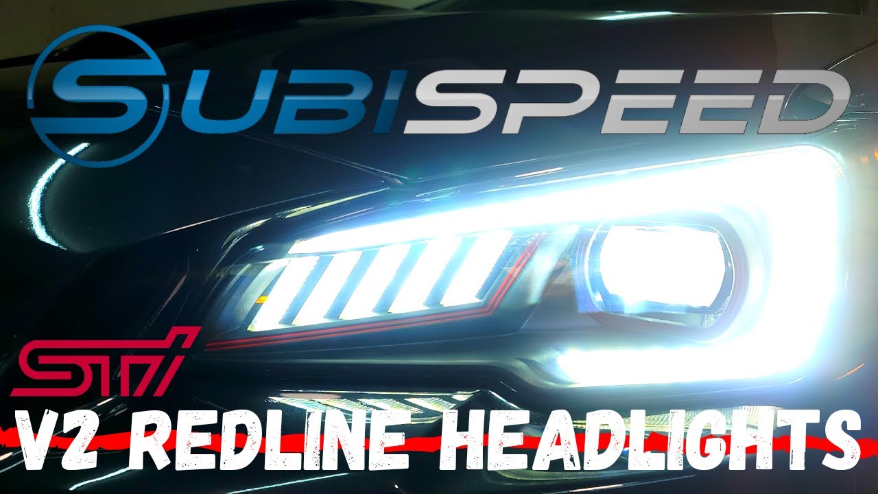 SubiSpeed V2 Redline Headlights - 2015-2020 WRX, 2015-2017 STI Install!