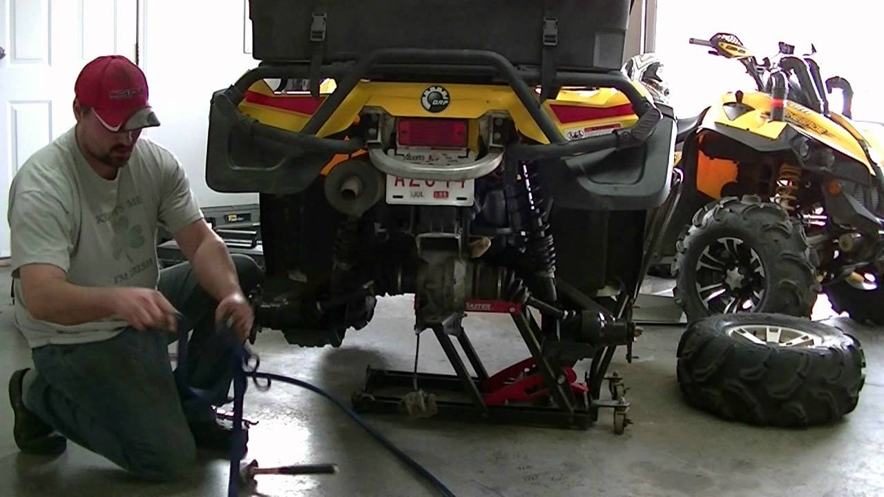 can-am rear diff/ axle removal