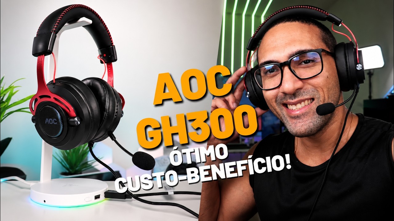 AOC GH300 - UM DOS MELHORES HEADSET CUSTO-BENEFÍCIO QUE JÁ TESTEI PARA PS5 e PC!