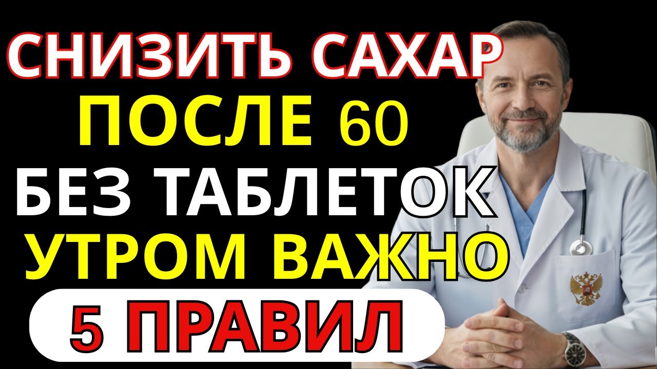 СОВЕТ ВРАЧА: почему утренний сахар высокий после 60 и как снизить без лекарств
