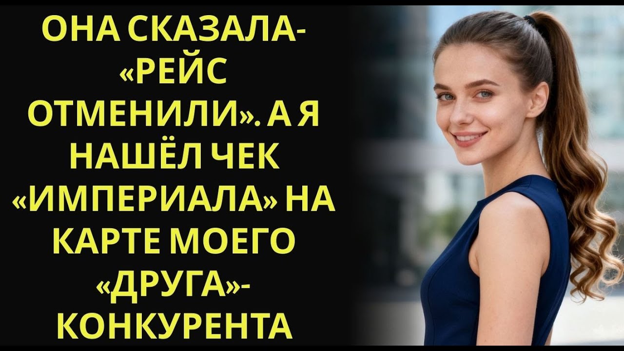 Она сказала  «рейс отменили»  А я нашёл чек «Империала» на карте моего «друга» конкурента