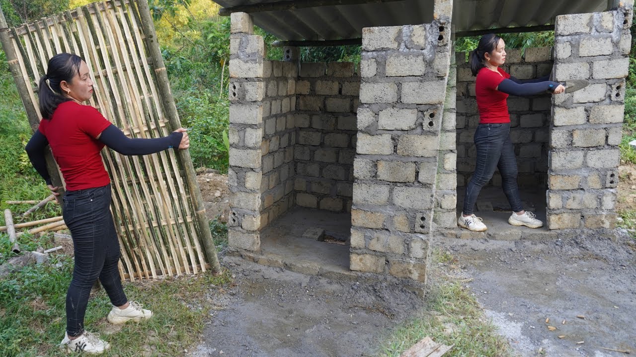 Complete Building Toilet WC For The Farm - Build House Log Cabin - Free Bushcraft