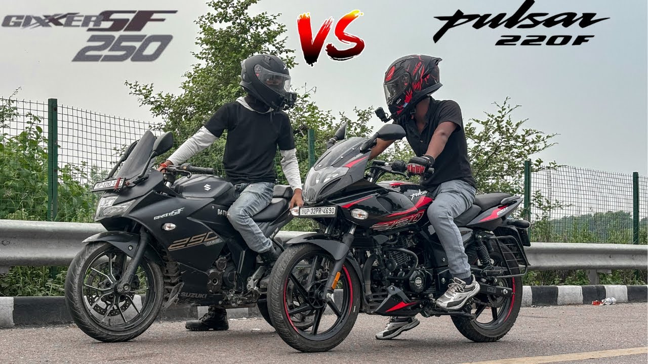 2024 BAJAJ PULSAR 220F DIGITAL METER…VS…SUZUKI GIXXER SF 250 !!! DRAG RACE TOP END RESULT 😱🔥🚀
