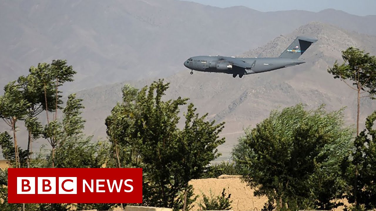 Last US and Nato forces leave key Afghanistan base - BBC News