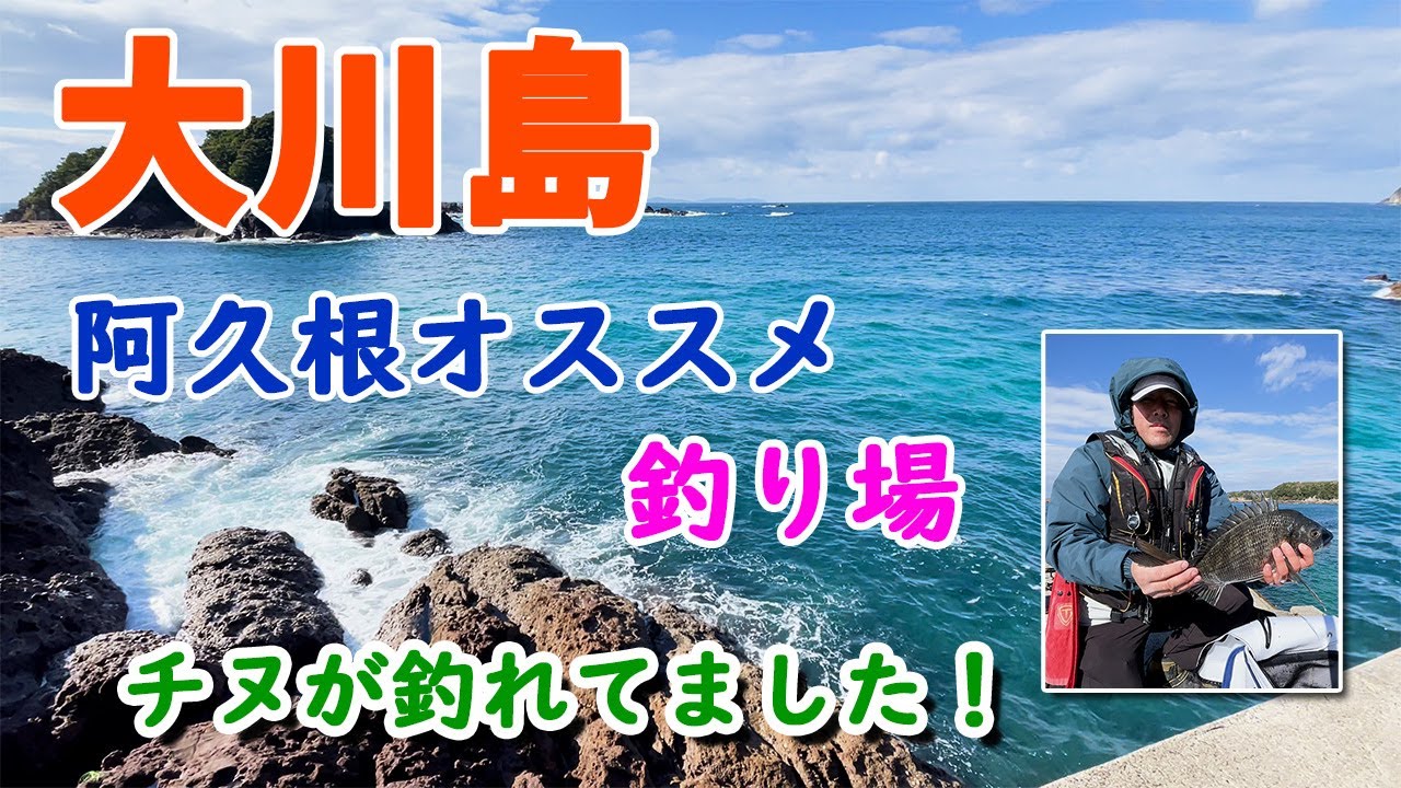 【大川島】阿久根市の穴場的な好釣り場！クロやチヌの他、良型のミズイカも釣れる