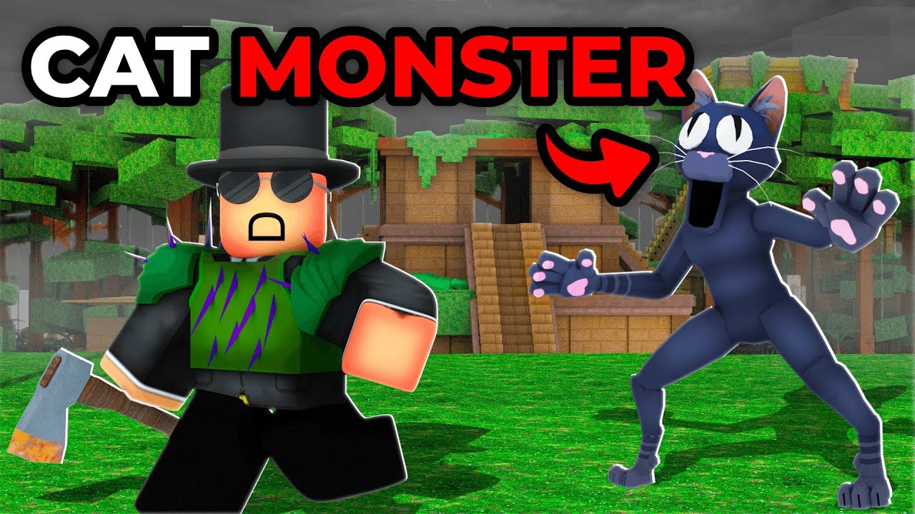 Can I Survive 99 Nights In The Forest With The New CAT MONSTER?!