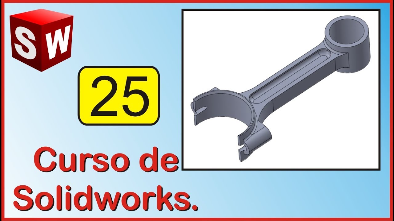 Curso de solidworks Diseño de una Biela parte 1 | Diego Gaona