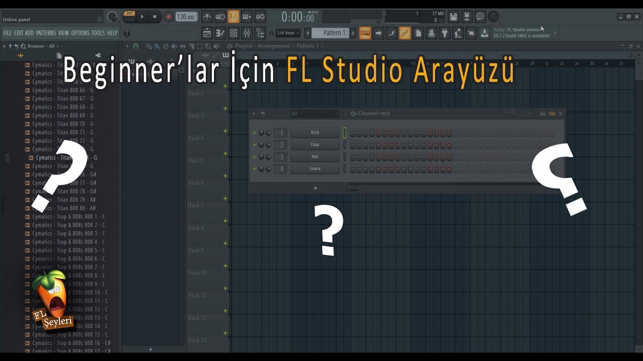 Beginner'lar İçin FL Studio Arayüzü  (Browser, Picker Panel, Channel Rack, Playlist)
