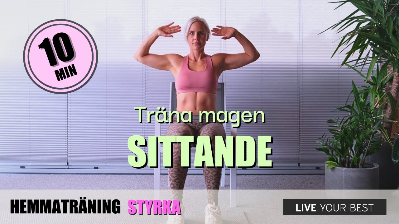 Sittande magträning - 10 minuter hemmaträning för nybörjare