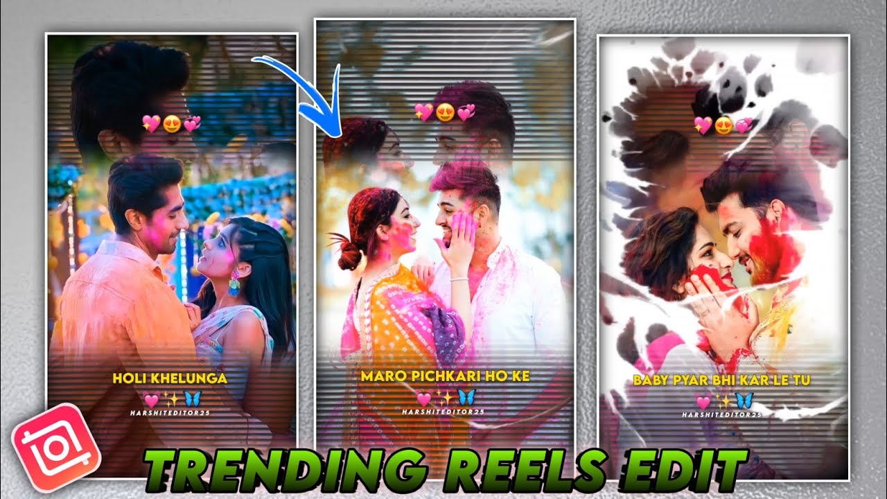 Instagram Trending Holi Reels Editing | How To Create Video In Inshot App | Holi Video Editing