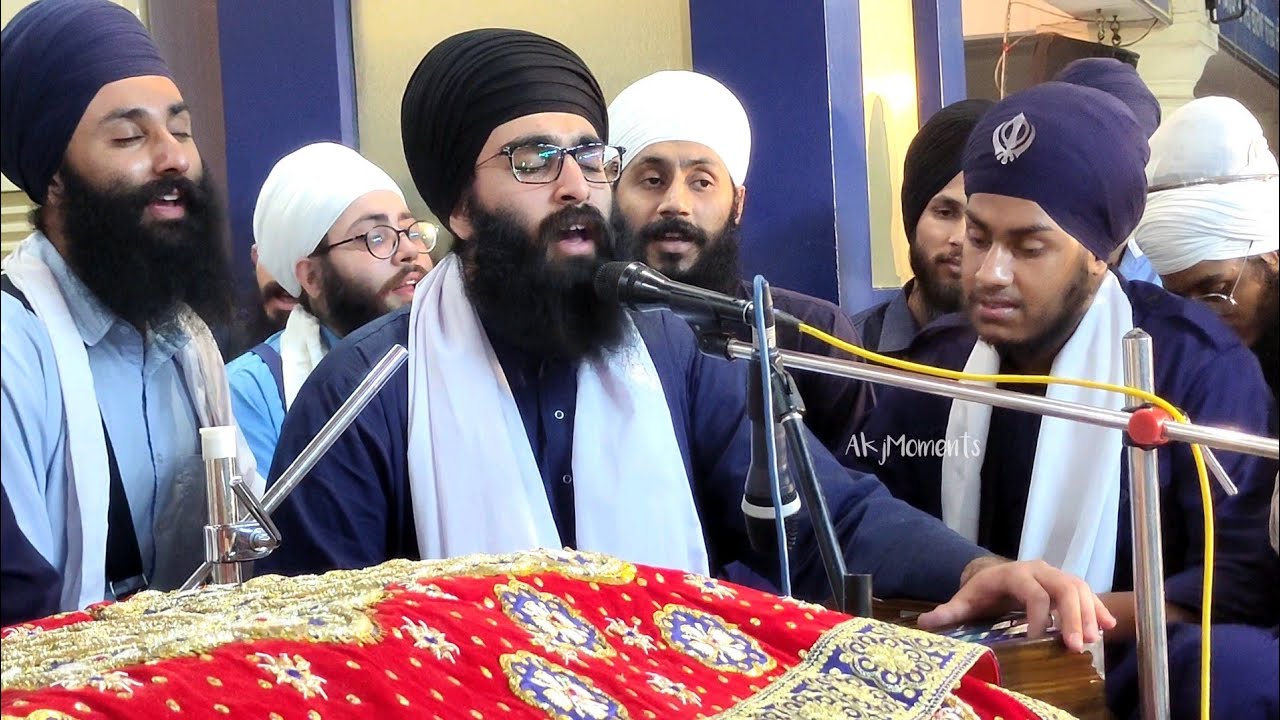 Bhai Harsimran Singh Lalli UK - Anand Sahib 4K Video - Akj Amritsar Samagam Rhensbai 14 April 2022