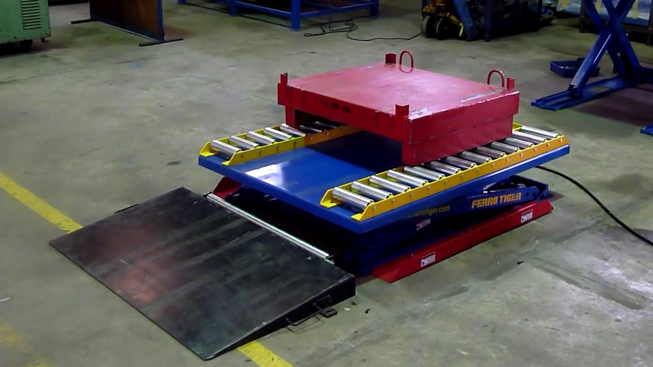 Low Height Scissor Lift with Conveyor Rollers - www.ferrotiger.com