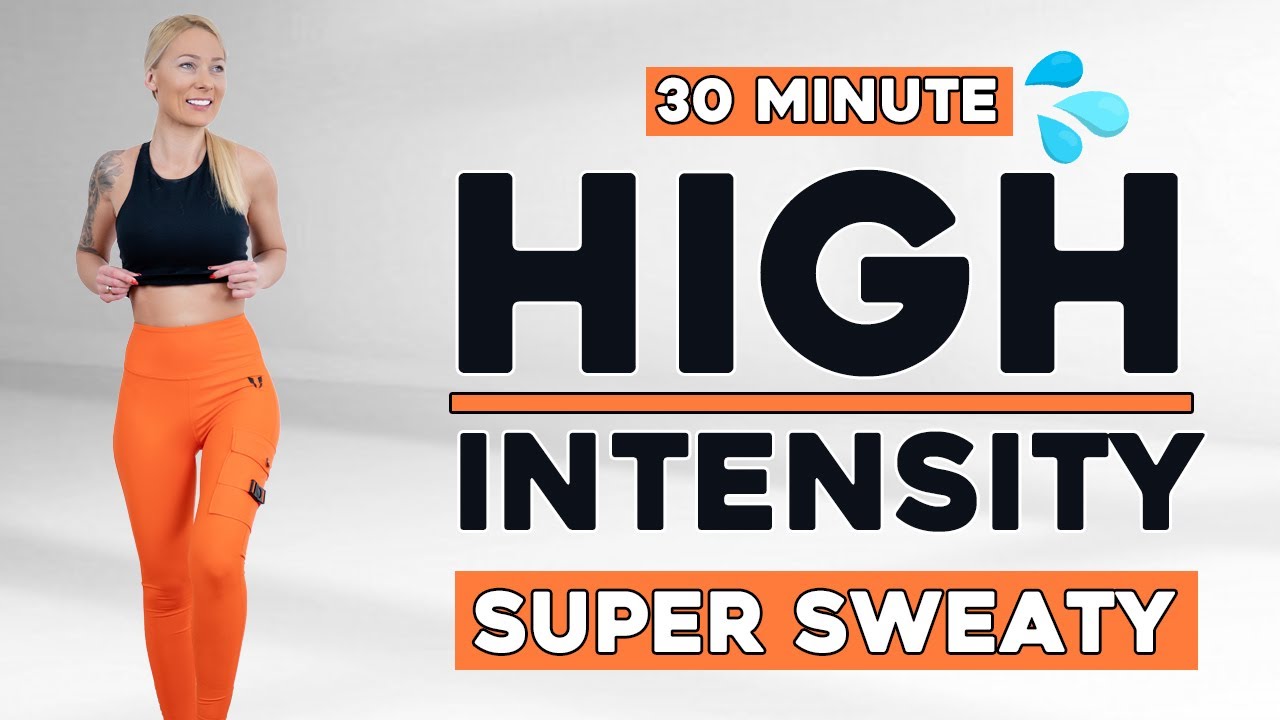 30 MIN HIIT TO THE BEAT TABATA - All Standing Full Body Super Sweaty HIIT Home Workout No Equipment