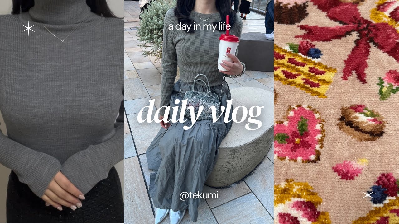 vlog）秋の4days | 家族とアウトレット🛍️購入品紹介🧸（FEILER,SHEIN,無印）| newネイル