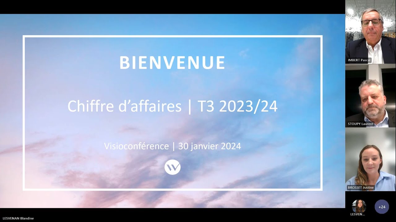 Chiffre d’affaires du 3ème trimestre 2023/24