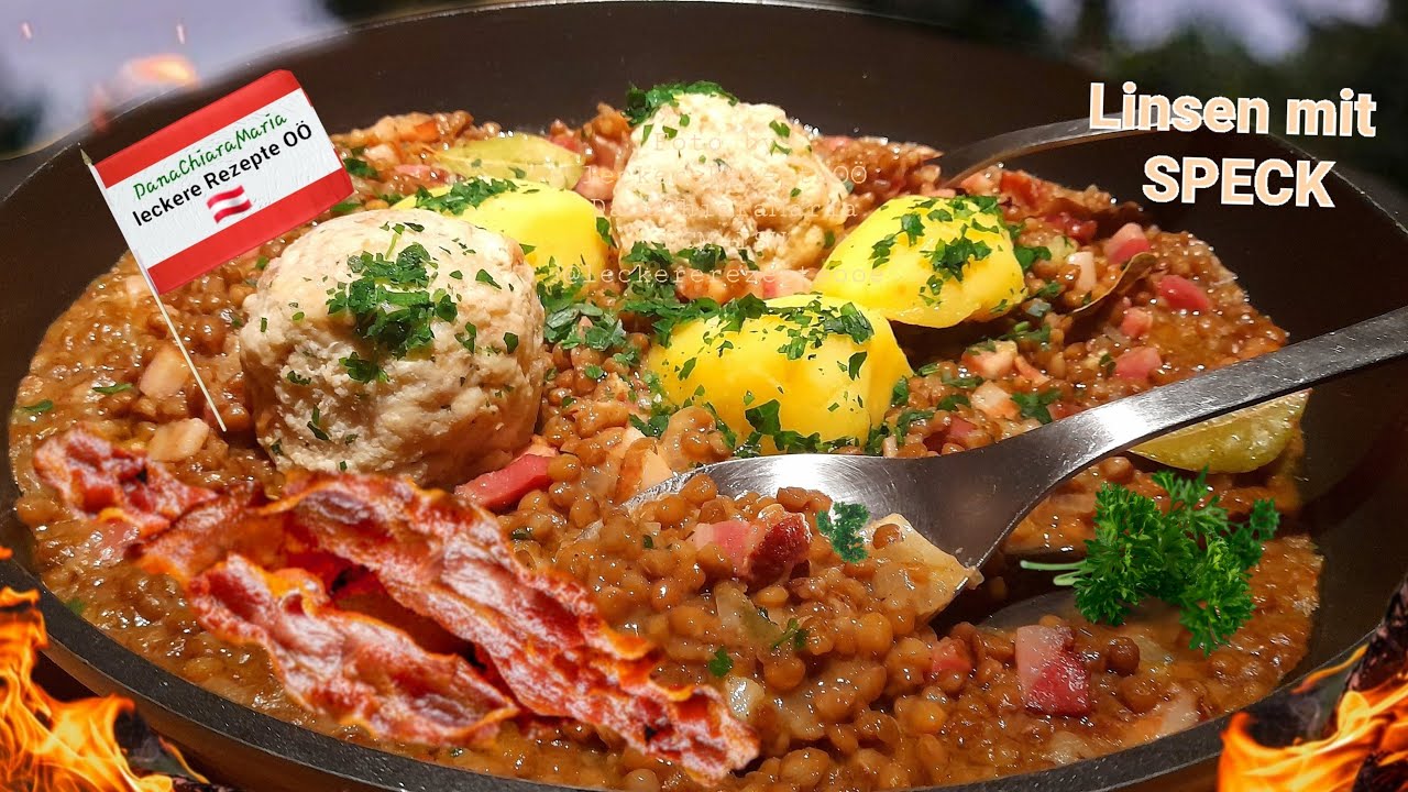 leckere Rezepte OÖ 🇦🇹 Omas Linsen mit Speck Rezept/Specklinsen Linsenrezept Lentils with Bacon