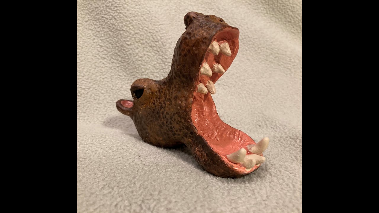 Creations in Clay - Hippo Head - How to Paint - Part 2 of 2