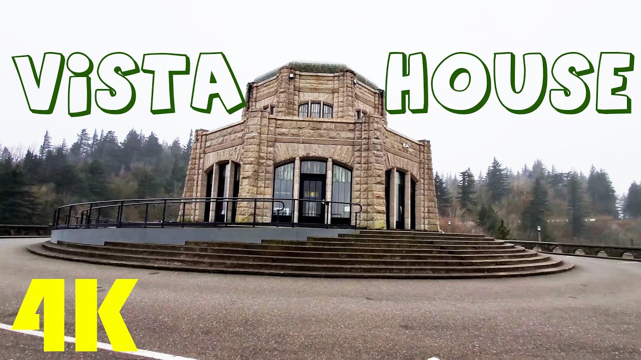 Walk through Vista House in Multnomah County, Oregon during the pandemic - 4K with Walking Tour