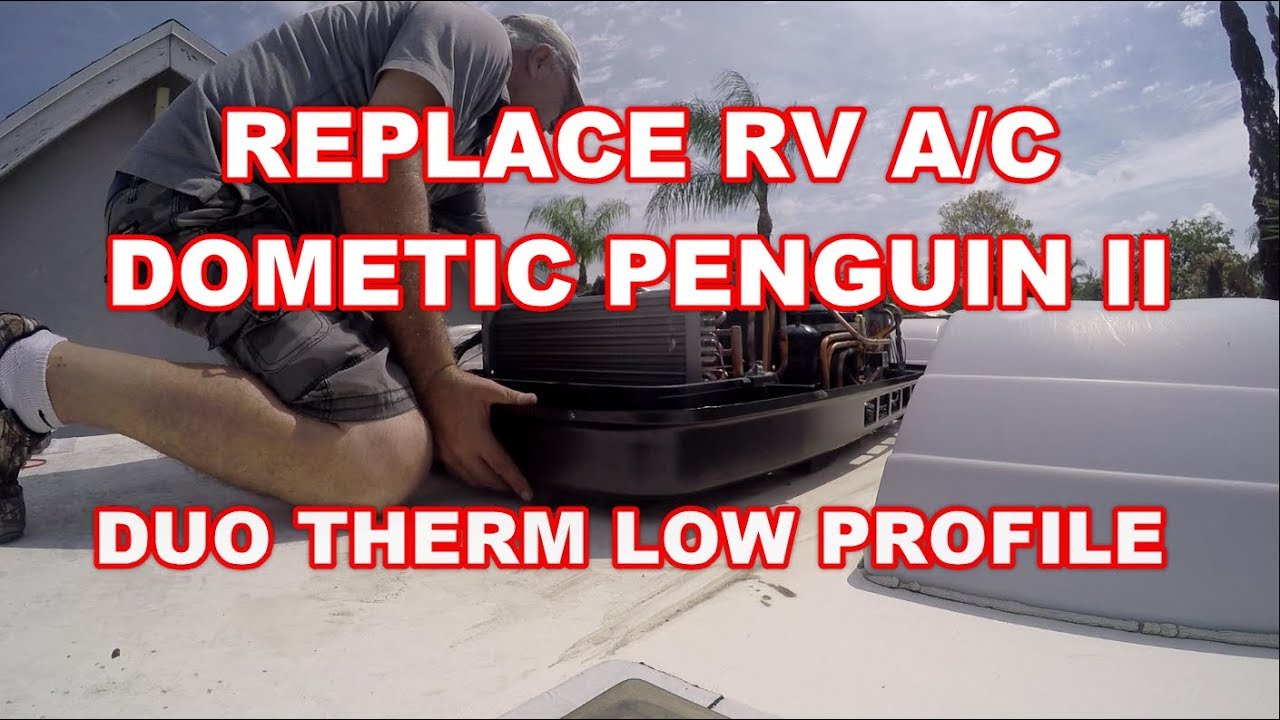 HOW TO REPLACE RV AC DOMETIC PENGUIN II DUO THERM HEAT PUMP  - 12 button to 5 button Conversion kit