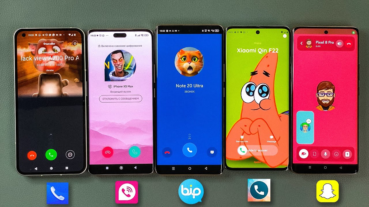 TrueCaller, iCall, TeleGuard, BiP & SnapChat Nothing + Xiaomi 13 + Infinix Z30 + Moto E40N + Realme