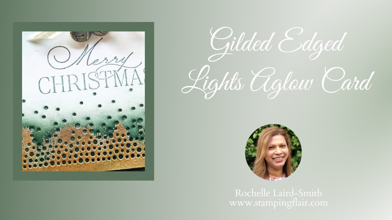 Create a quick Christmas card with the Lights Aglow Designer Series Paper