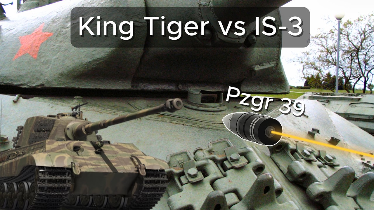 King Tiger vs IS-3 Driver Hatch ; APCBC Armor Penetration Simulation