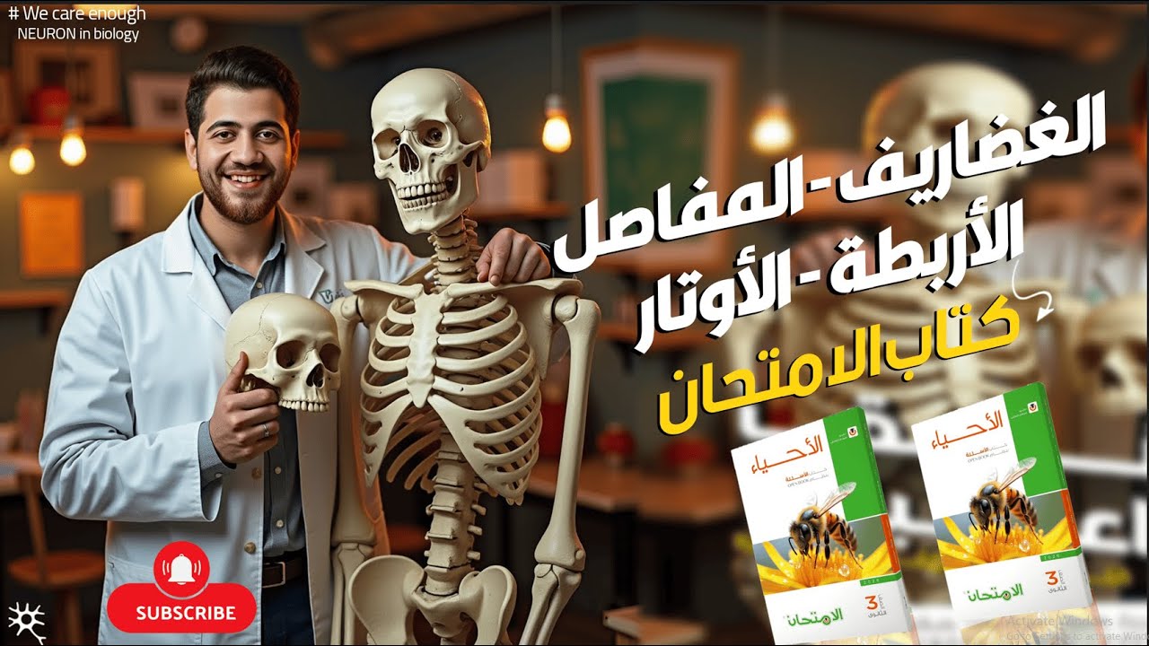 حل اسئله كتاب الامتحان احياء 3 ث 2026 | الدرس الاول | الغاريف - المفاصل - الاربطة - الاوتار