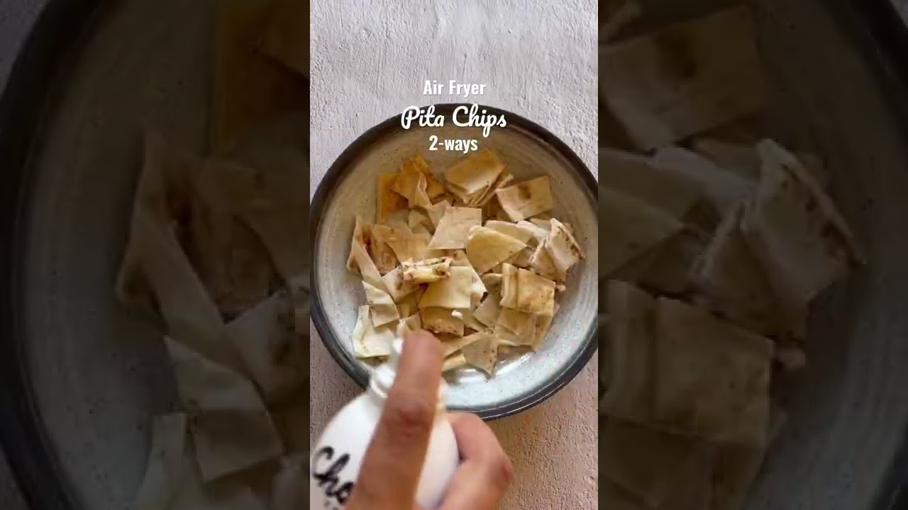 Air Fryer Pita Chips 2 Ways - use up old and stale pita bread this way!