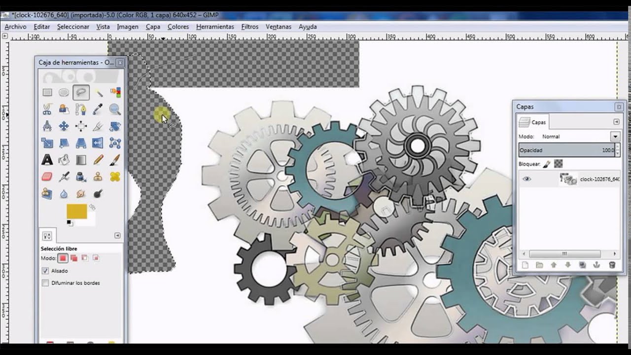 [GIMP] Imagenes con Fondos Transparentes, seleccion de fondo.[HD]  Parte 1