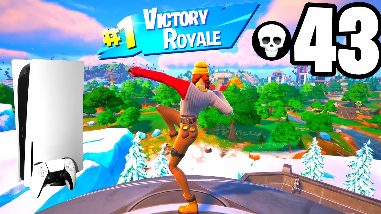 Winter Hunter Aura Skin Gameplay: 43 Kill Zero Build Solo Squad Win in Fortnite Ch. 4, Season 4