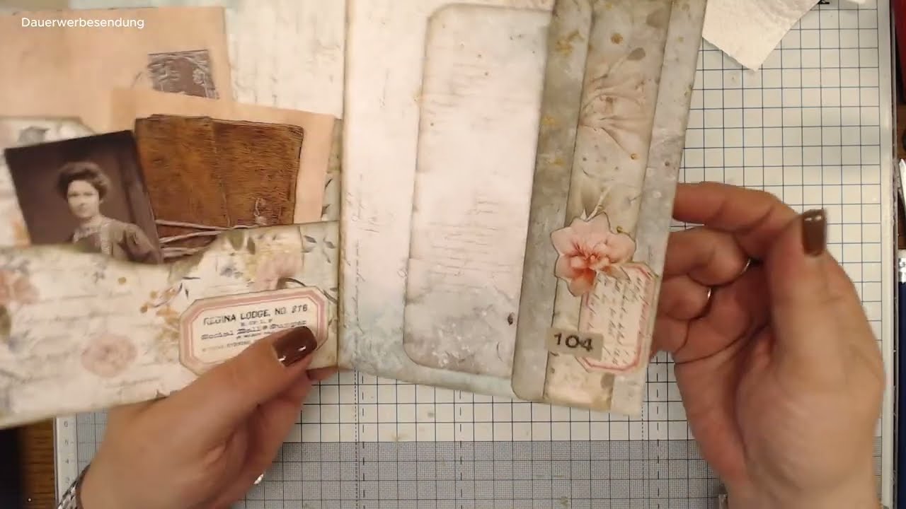 Folio aus einem 30 x 30 cm Papier // ganz einfach // #junkjournal