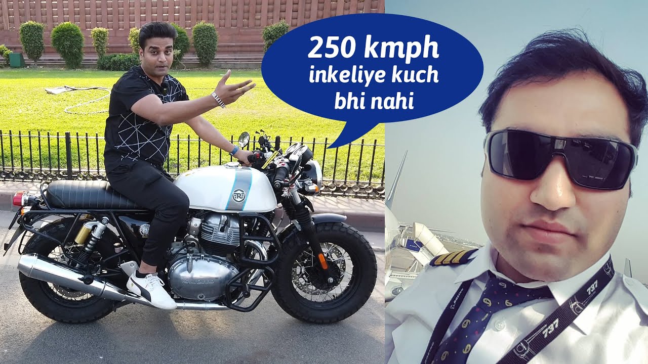 Aircraft Pilot with his Fat Tyre Royal Enfield GT 650 - KingsRideShow - EP3 - King Indian