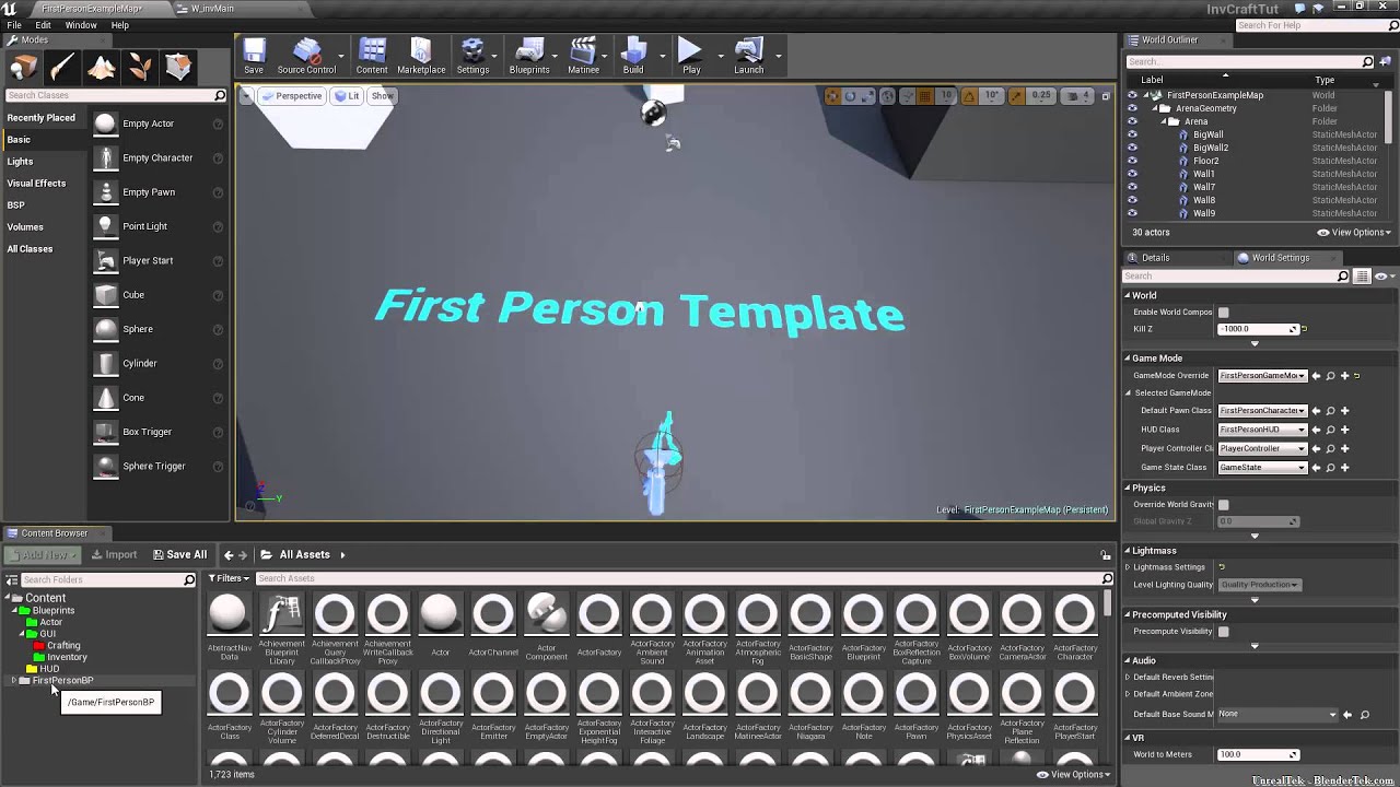 Create a Crafting & Inventory system in Unreal Engine 4 Pt 1: Inventory Widget & Basic pre-Setup