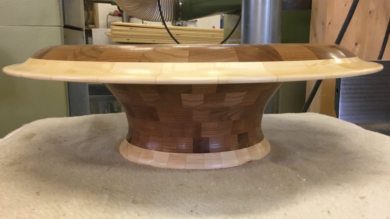 Segmented Elm and Maple Bowl | Segment Skål #20 | Woodturning