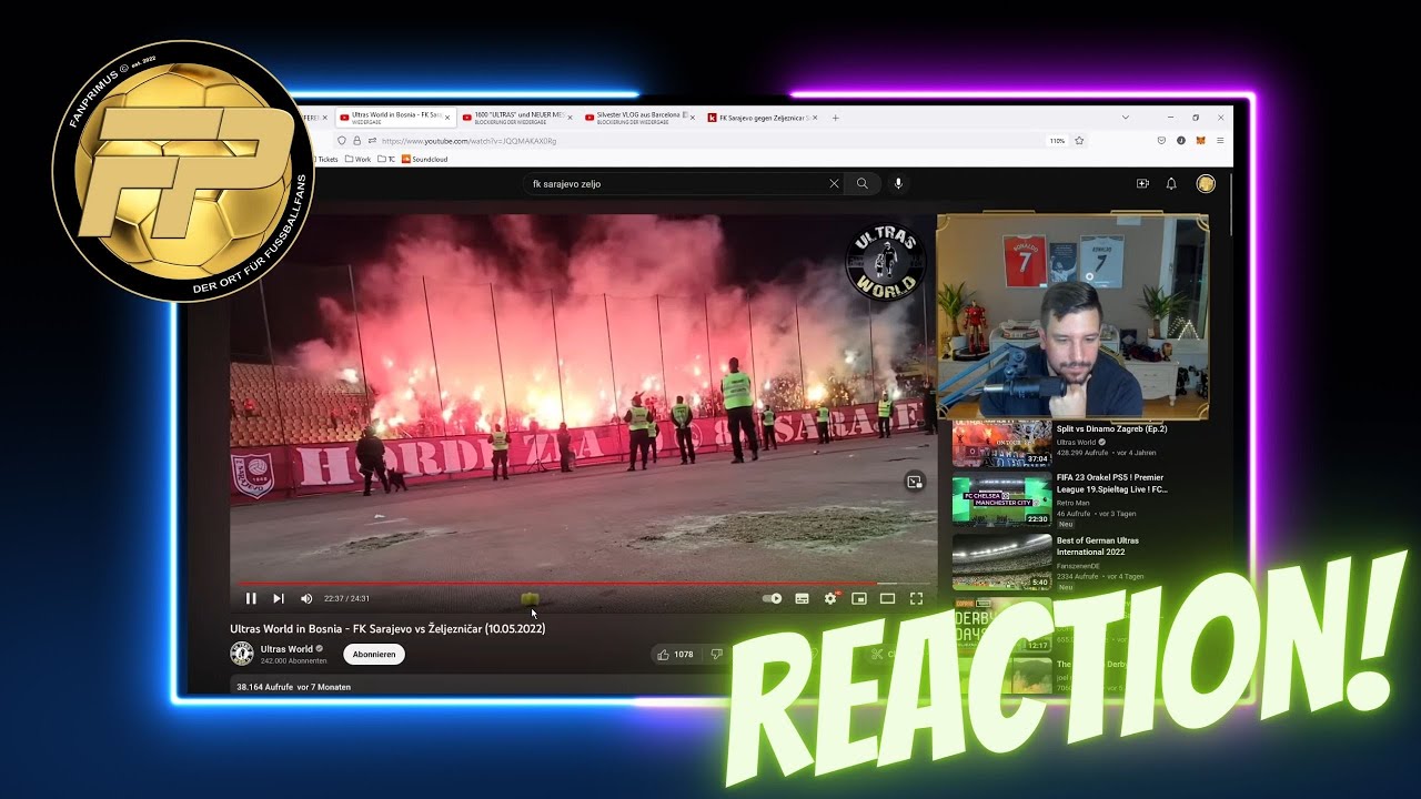 FANPRIMUS reagiert auf @UltrasWorldOfficial ! FK Sarajevo vs. FK Zeljeznicar. DERBY IN SARAJEVO WOOW