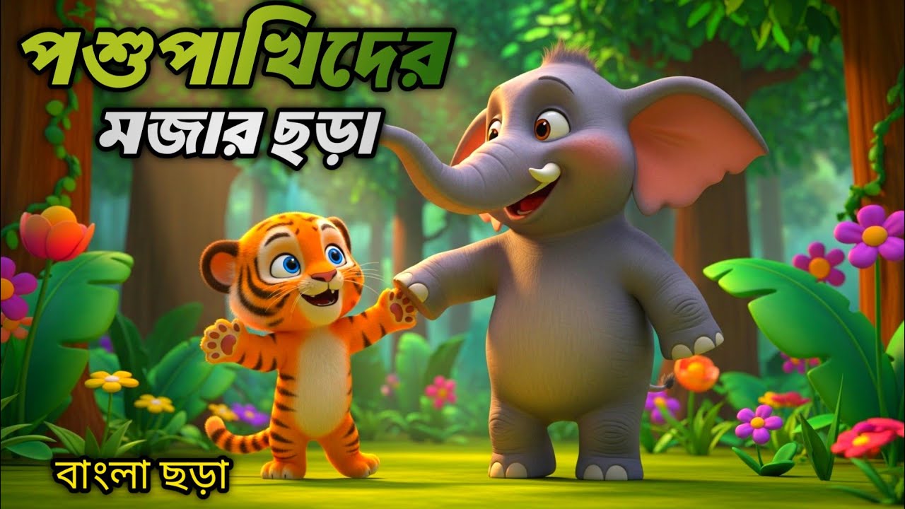 প্রাণীদের মজার ছড়া | Animal Rhyme in Bangla | Kids Learning Rhymes 2026