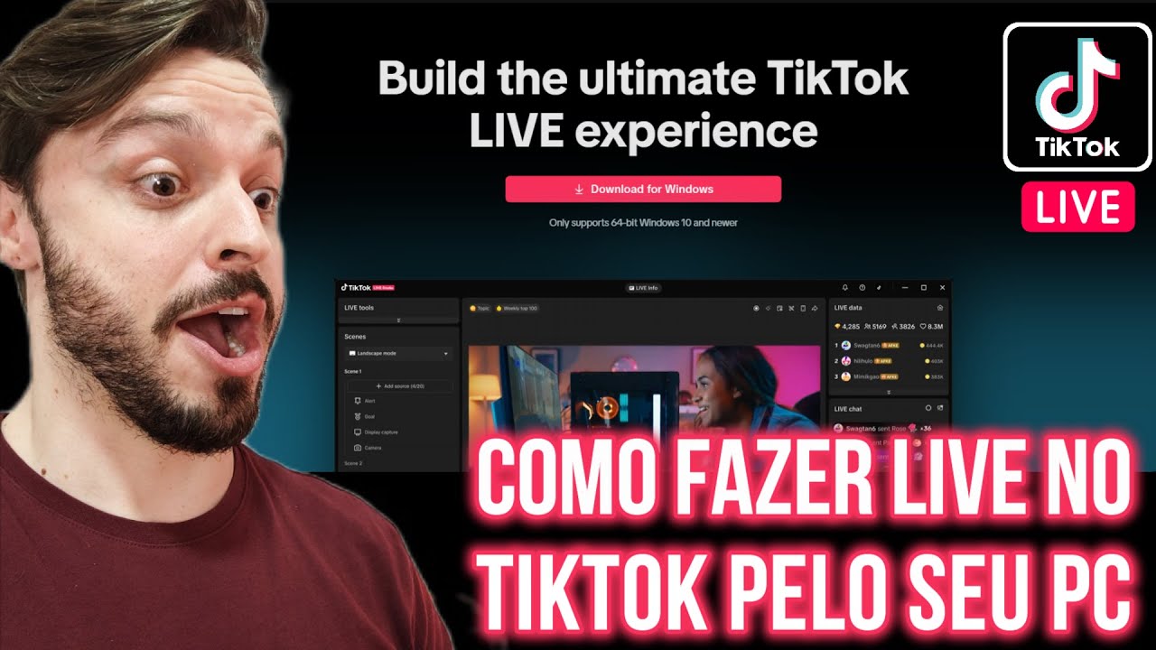 COMO FAZER LIVE NO TIKTOK PELO PC - TIKTOK LIVE STUDIO - 2025