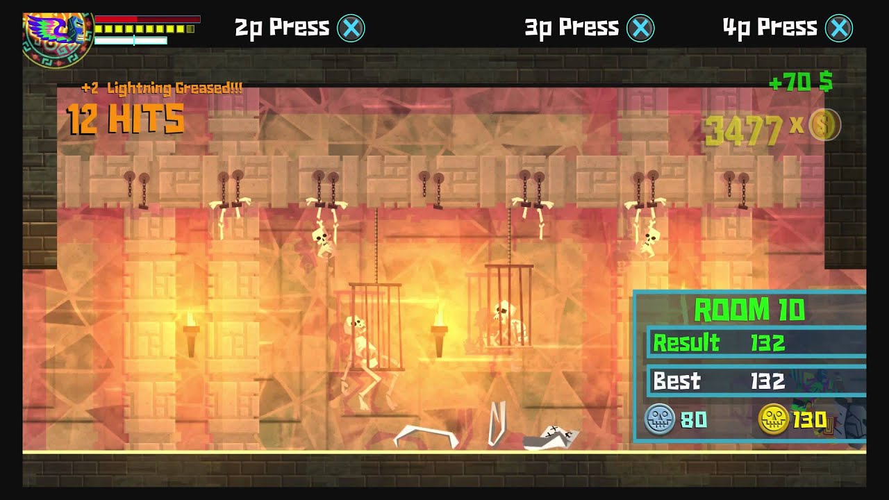Guacamelee! Super Turbo Championship Edition - All 17 Inferno Challenges Gold Medals