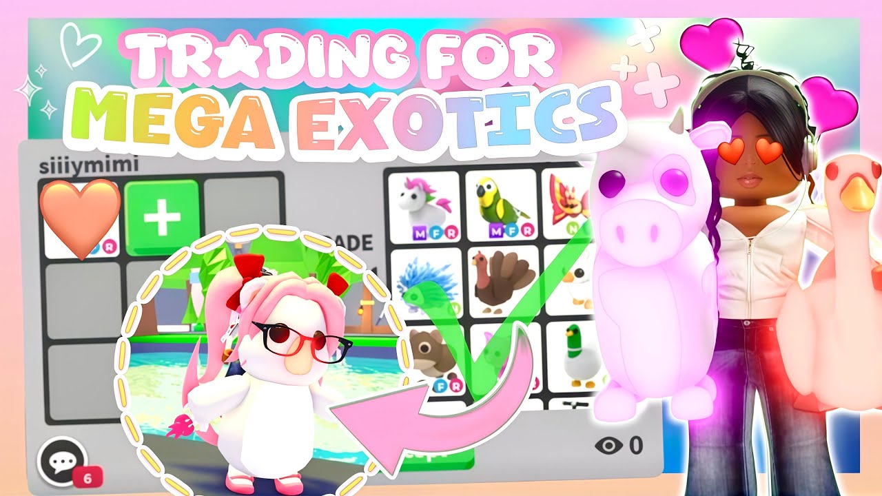 Trading For  EXOTICS And  MEGAS In Adopt Me!!