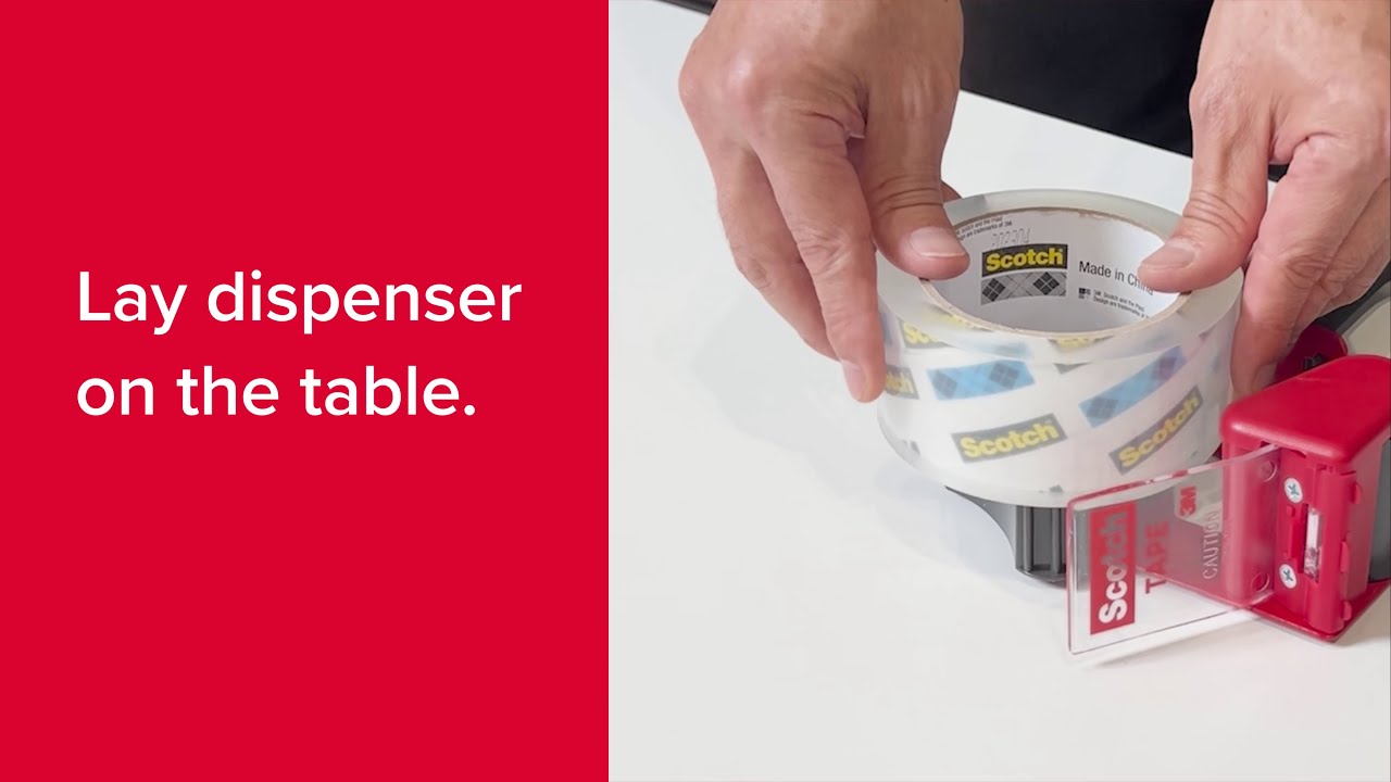 How to load a Scotch® Heavy Duty Tape Dispenser