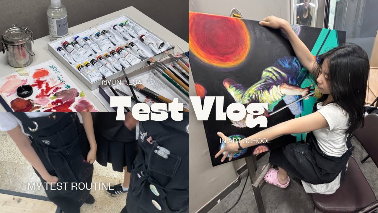 Vlog. 예고생 미술과의 실기고사 기간🎨 | 결과는? | 부산예고 미술과 | 고2 브이로그
