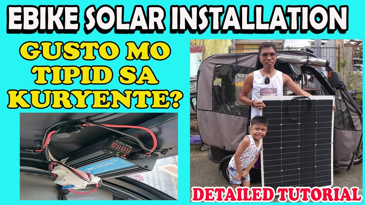 EBIKE WITH SOLAR PANEL | PAANO MAGLAGAY NG SOLAR SA E BIKE? HOW TO INSTALL SOLAR PANEL IN E-BIKE?