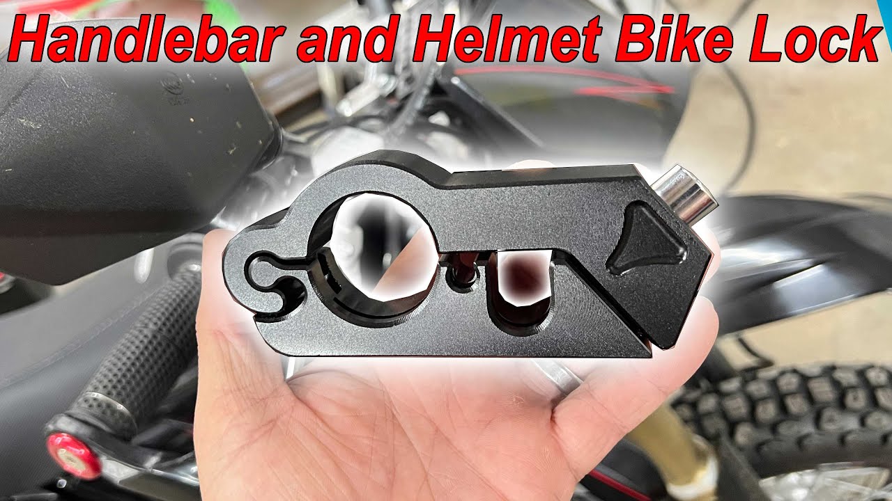Motorcycle Handlebar Helmet Lock Combo Unboxing and Review Demonstration