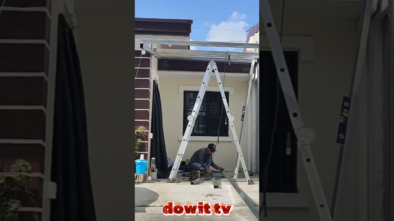 Car Parking Canopy Installation  #dowittv #diy #makethingshappened