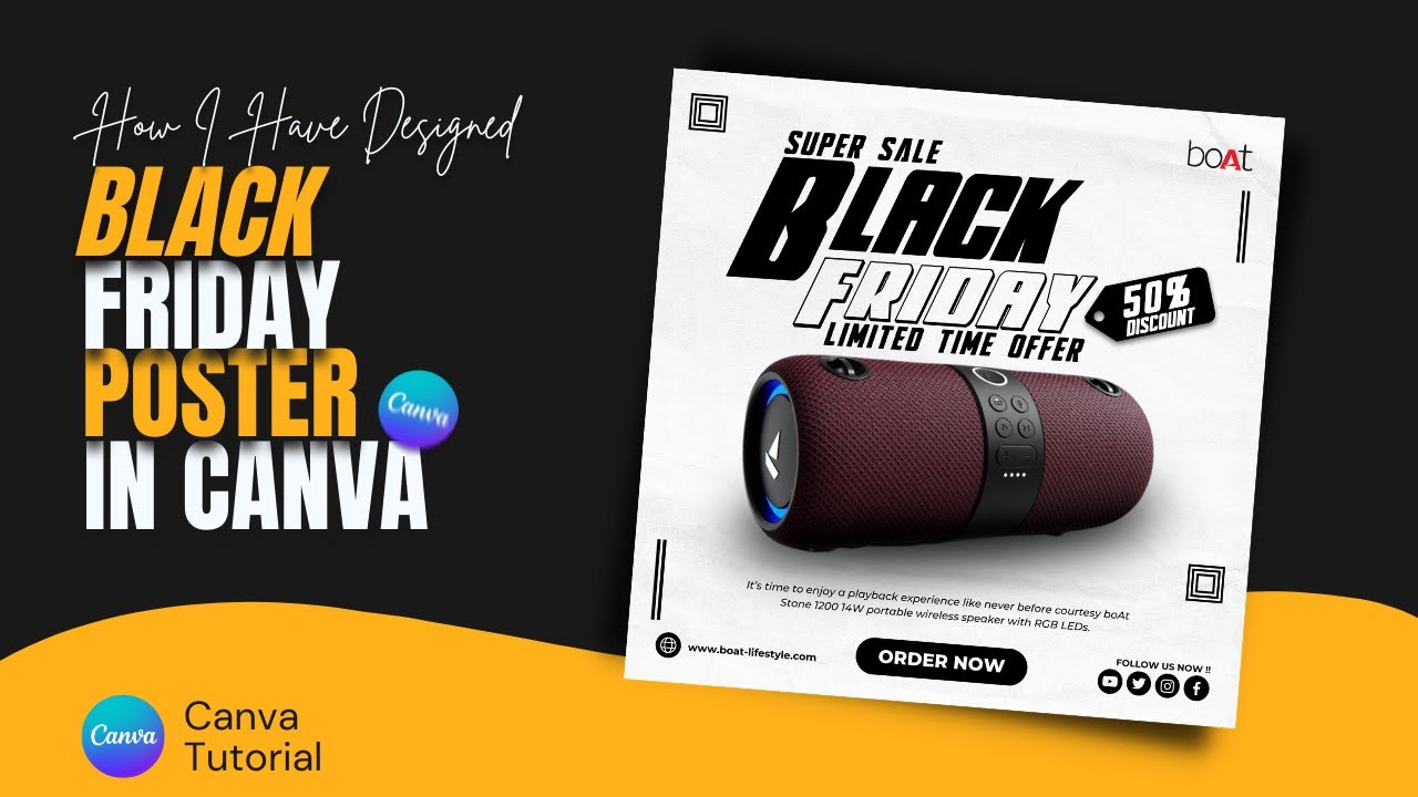 How I have Designed BLACK FRIDAY Poster Using Canva | Flyer Design || Rajesh