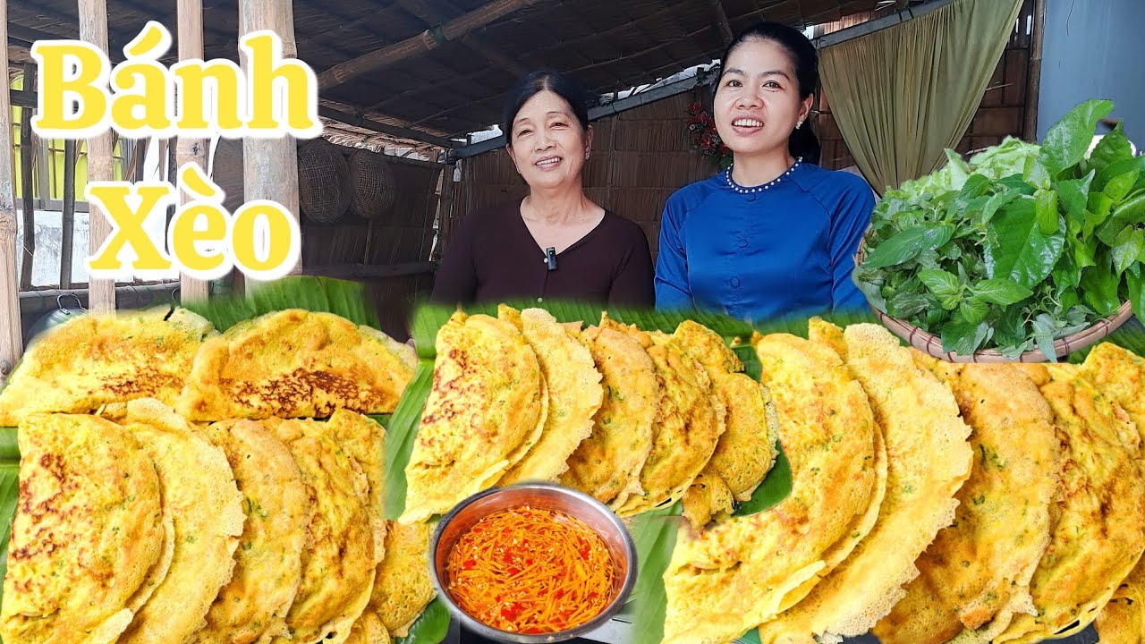 Bánh Xèo giòn rụm nếu pha bột theo kiểu truyền thống này vừa giòn xốp vừa dễ làm