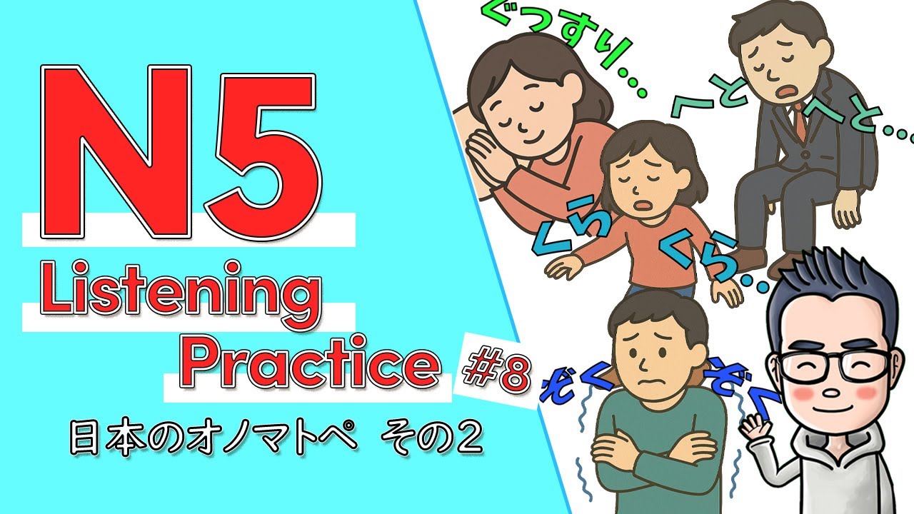 JLPT N5 Listening Practice | Onomatopoeia #2 – Learn Japanese Mimetic Words
